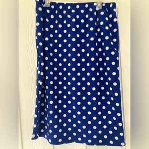 Blue & White Polka Dot Skirt XXXL